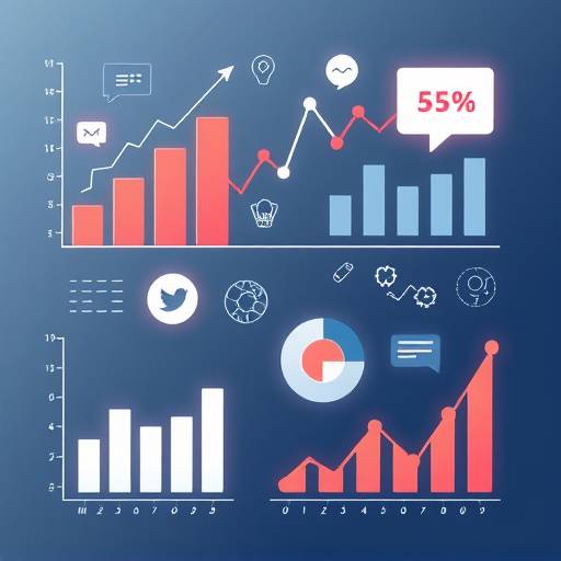Illustration of digital marketing elements like graphs, social media icons, and charts, representing the Digital Marketing Mastery course.