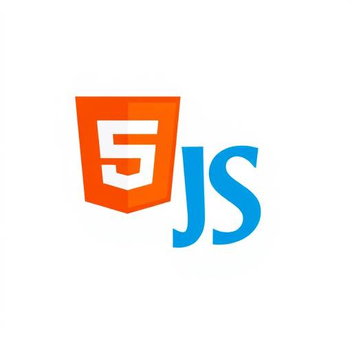 Web development course illustration featuring HTML, CSS, and JavaScript logos